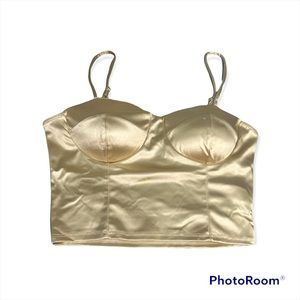 NWT Cami Satin Cropped Top